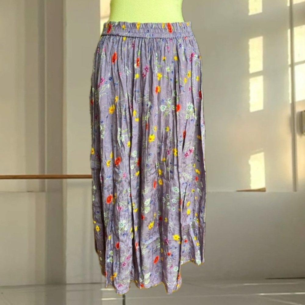 Vintage Requirements purple foral maxi skirt